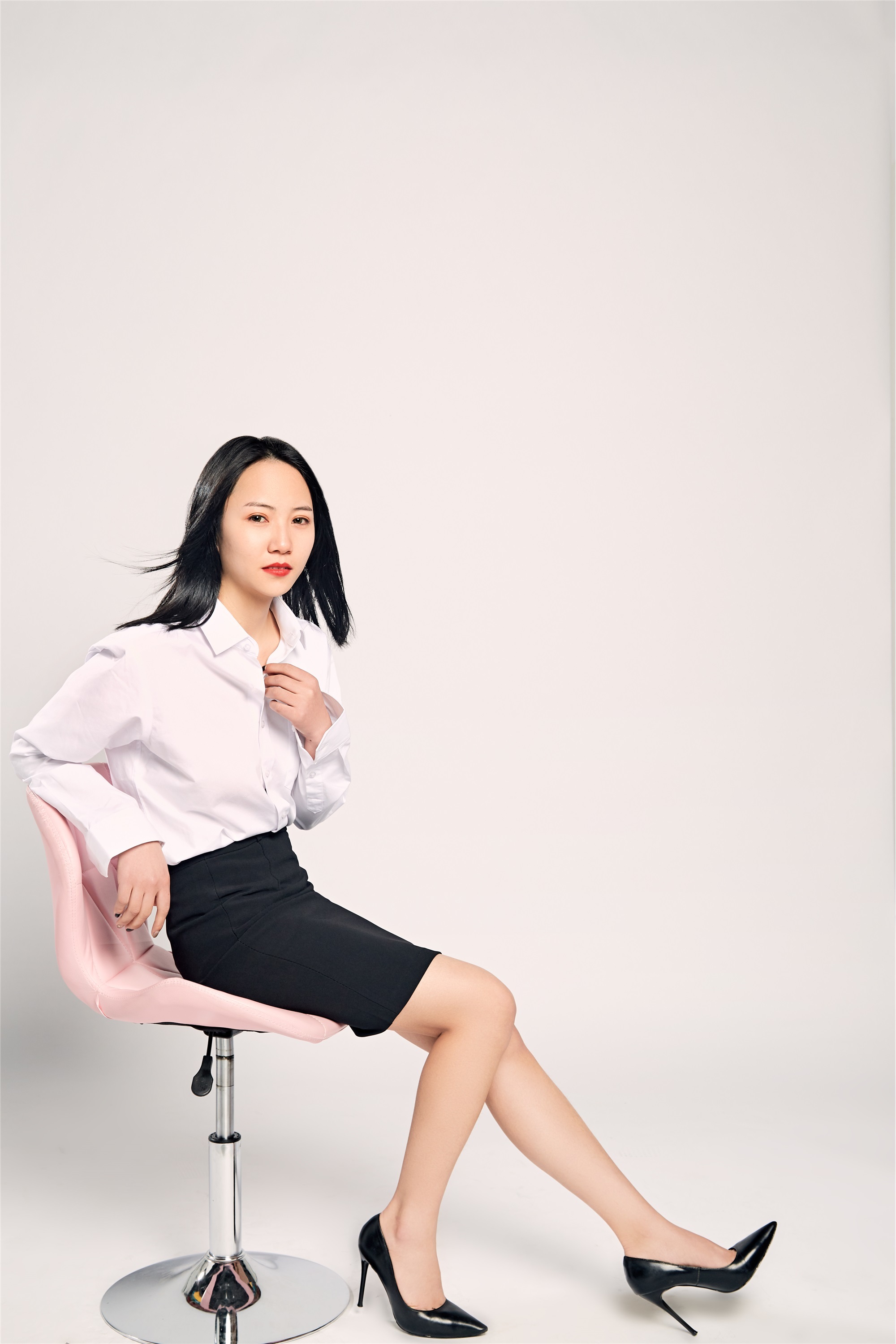 奈丝写真 NO.008 小啊刀-柔和纯色#黑与白